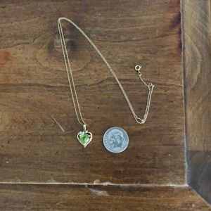 Delicate August Heart shape necklace